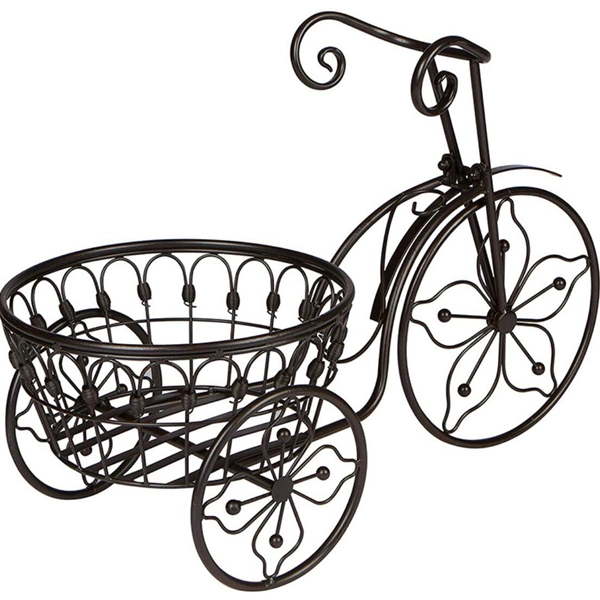 Bicycle Shaped Home Garden Decor Iron Plant Stand