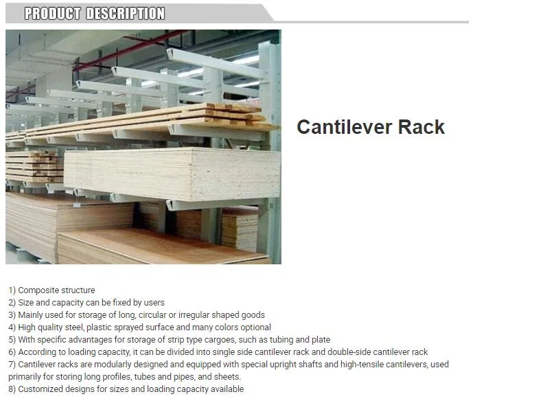 Hot Sale & High Technology Steel Q235 Cantilever Rack/Indoor Firewood Storage Racks