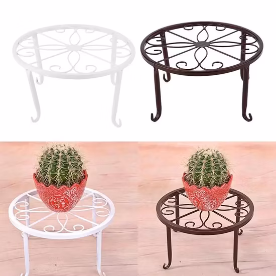 Support de plante en métal de fer extérieur pour support de pots de fleurs
