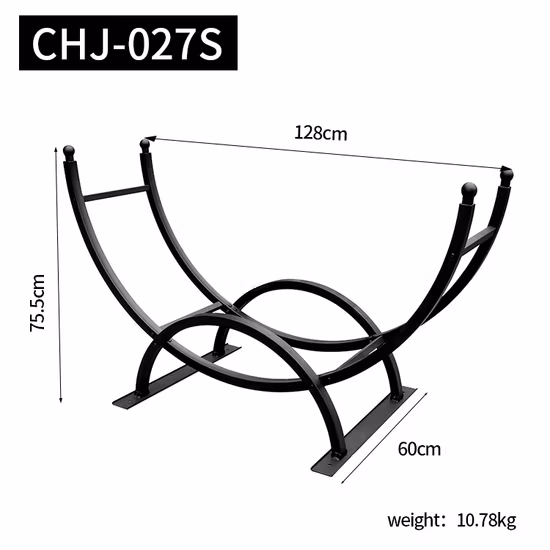 Support de stockage de bois de chauffage en bois, support rond d'intérieur pour bois de chauffage