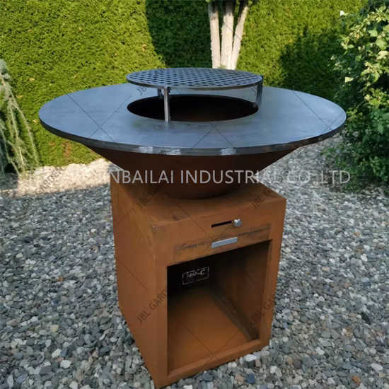 Foyer en métal Corten avec barbecue, meilleure vente d'Amazon