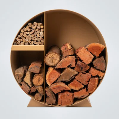 Support de bûches de bois de chauffage robuste, support de stockage de bûches de bois de chauffage rustique